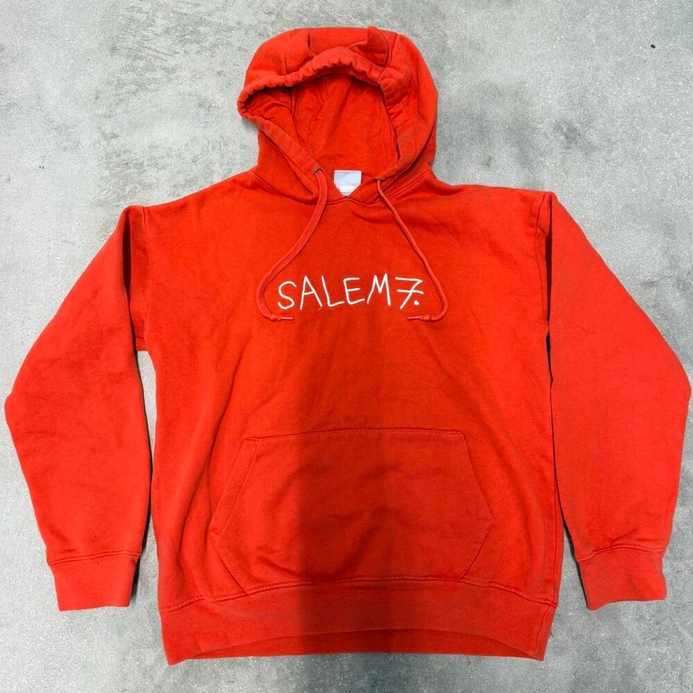 Salem-sportswear Men's Orange and Red Hoodie